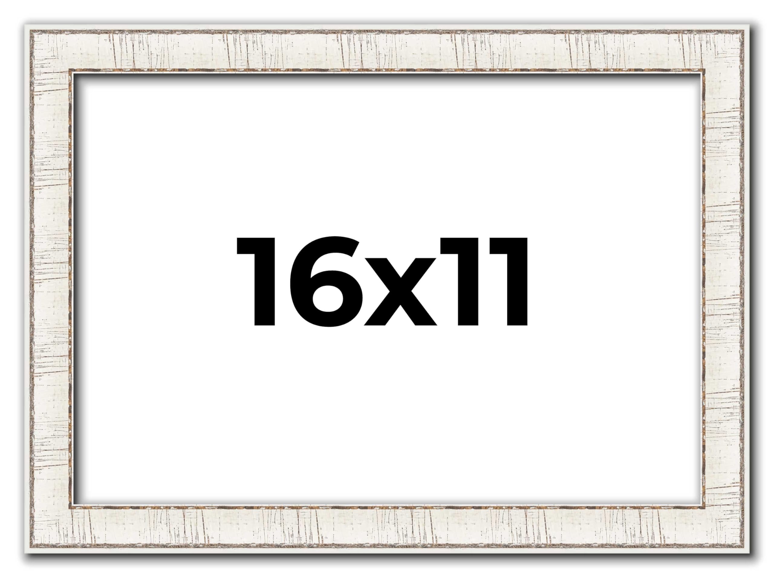 Amazon.com - Poster Palooza 16x11 Frame White Birch Bark Solid